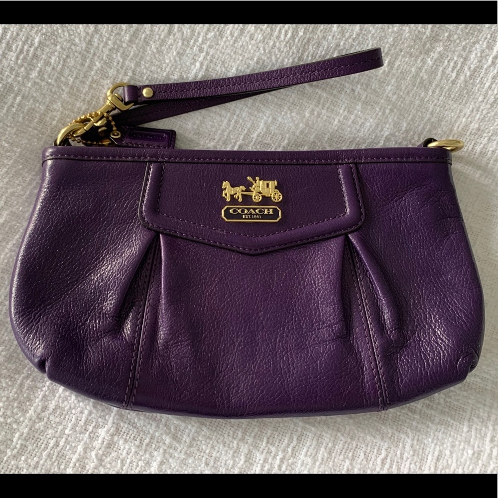 Coach Large Purple Wristlet